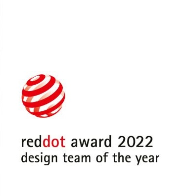 Red Dot Award 2022 Design Team of the Year label.